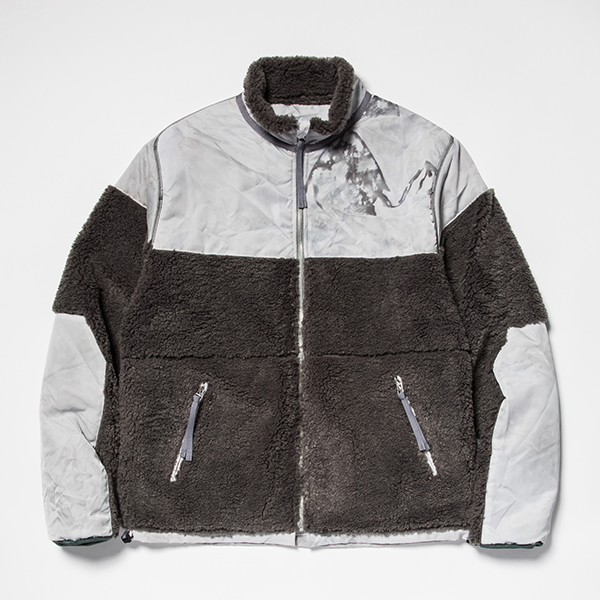 Dyed Camo Reversible Fleece/L3 / Snow
