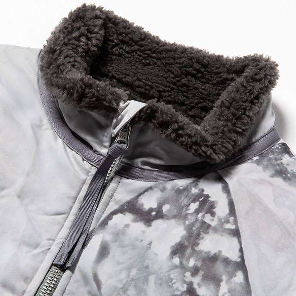 Dyed Camo Reversible Fleece/L3 / Snow