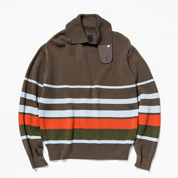 Open Collar Turtleneck Olive