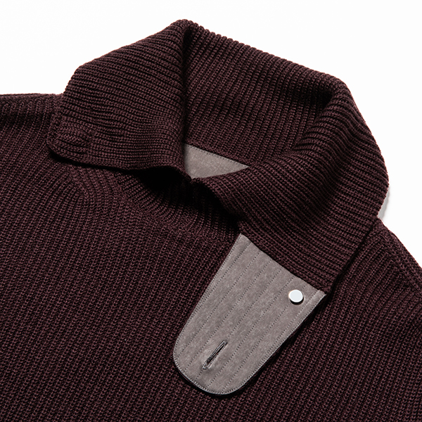 Open Collar Turtleneck Wine