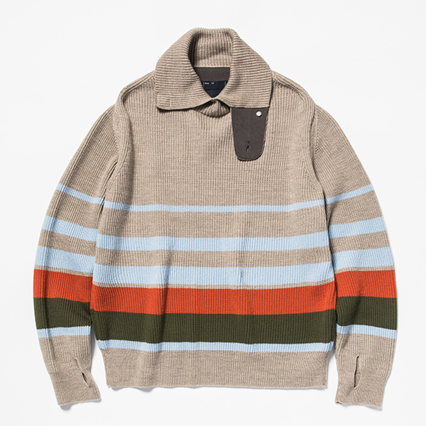 Open Collar Turtleneck Sand