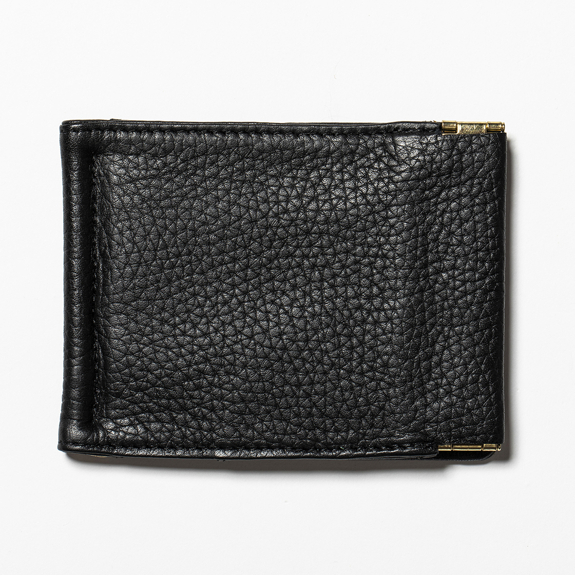 Leather Money Clip Off Black
