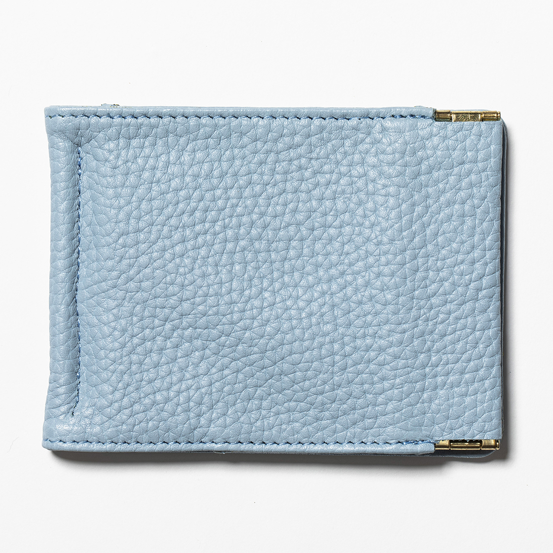 Leather Money Clip Ice Blue