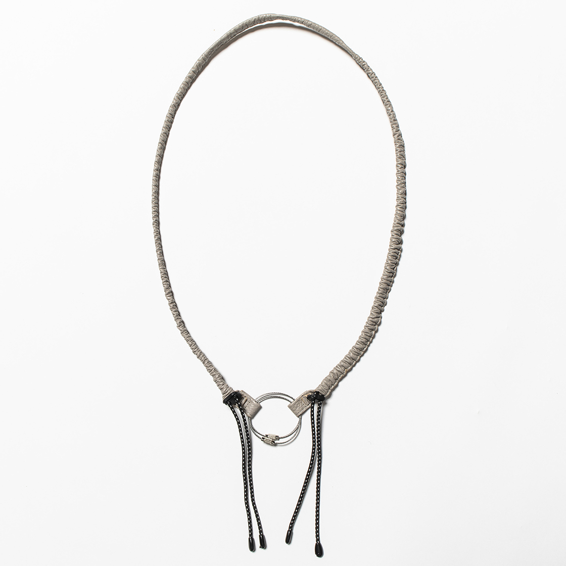 Bungee Leather Neck Strap Sand