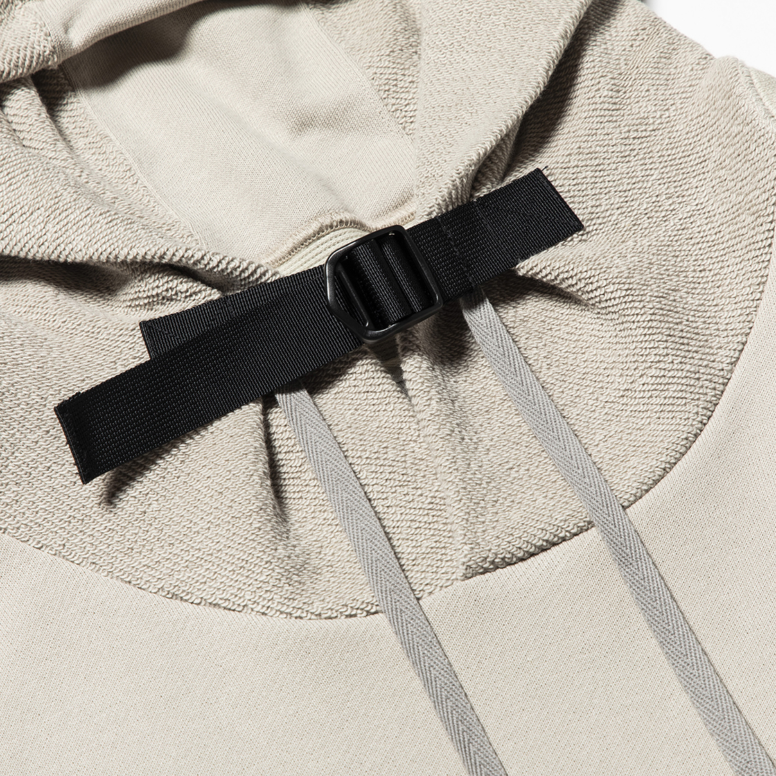 Heavy Pile Function Hoodie Grey