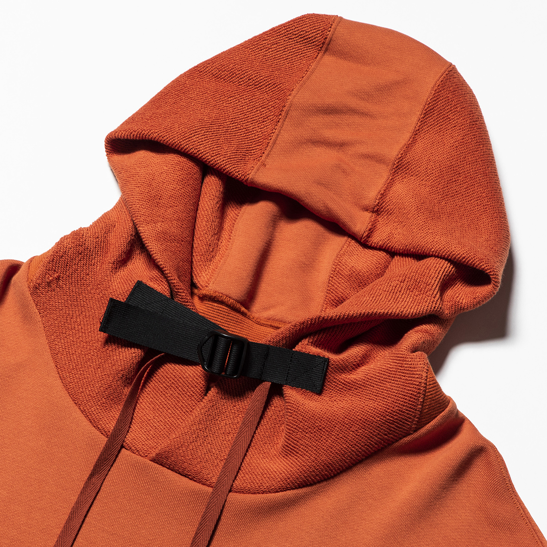 Heavy Pile Function Hoodie Orange