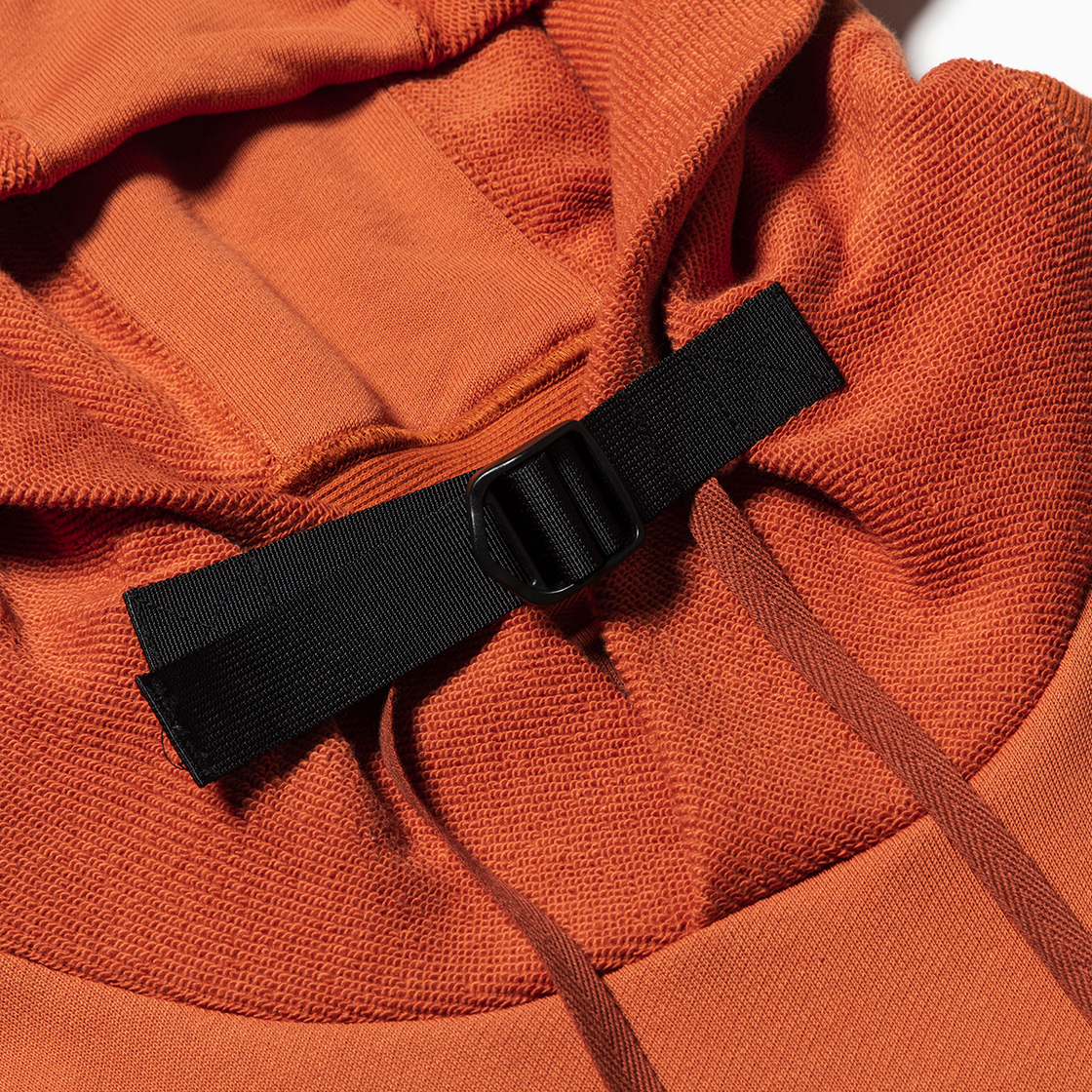 Heavy Pile Function Hoodie Orange