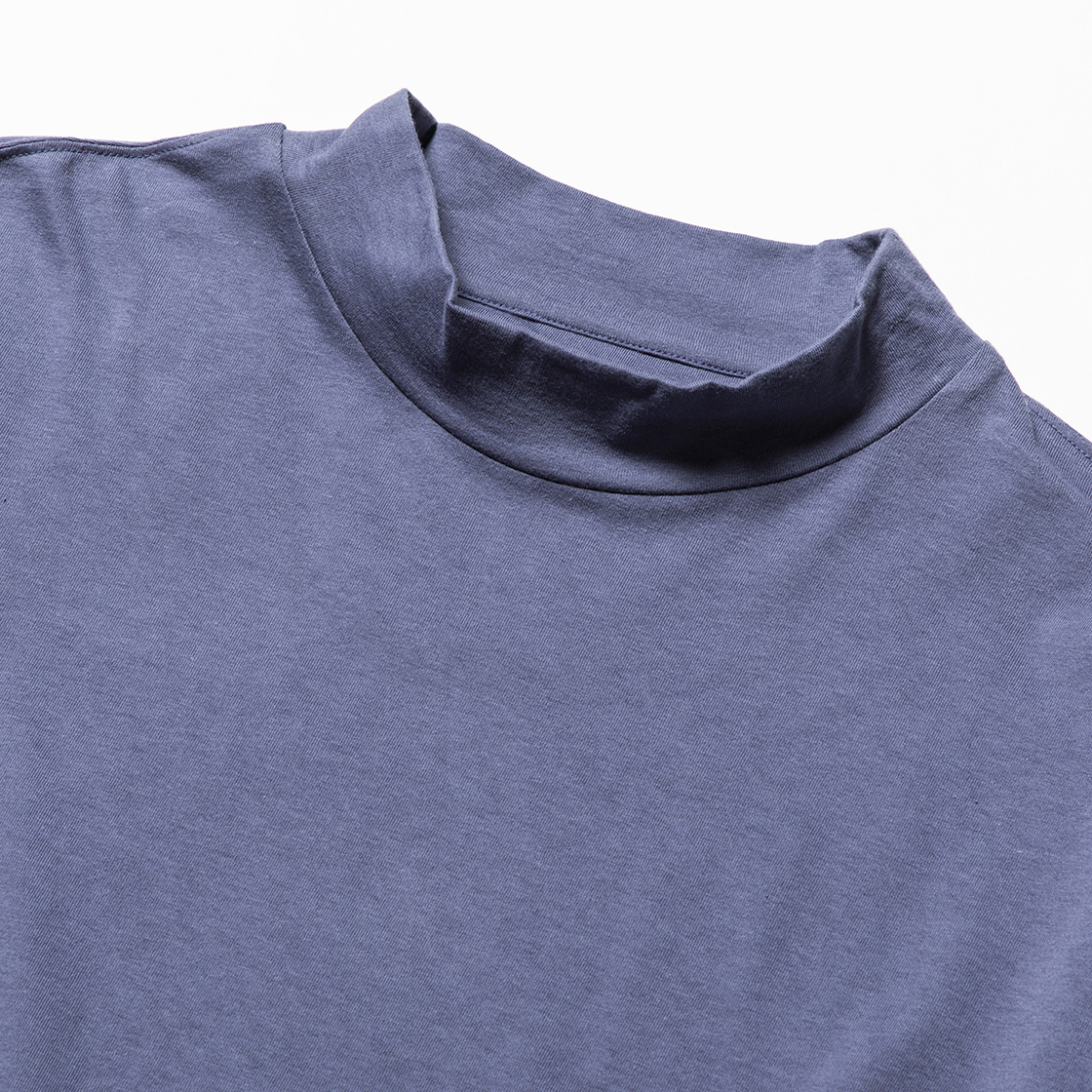 Split Sleeve L/S Tee Ash Blue