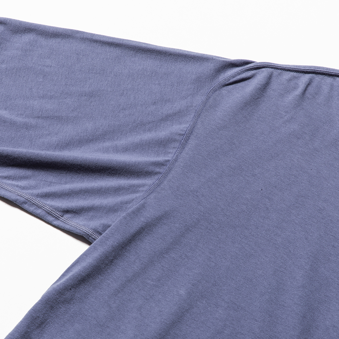 Split Sleeve L/S Tee Ash Blue