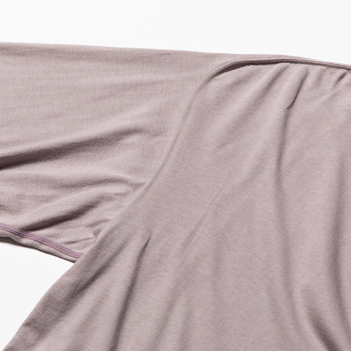 Split Sleeve L/S Tee Ash Pink