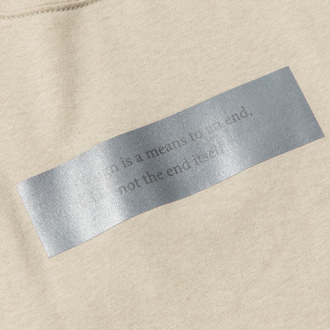 Lenticular Reflect Logo Tee Sand