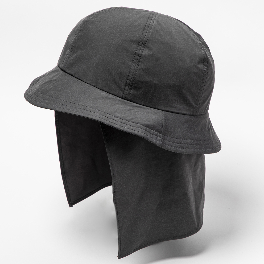 Nylon Shade Cover Hat Charcoal
