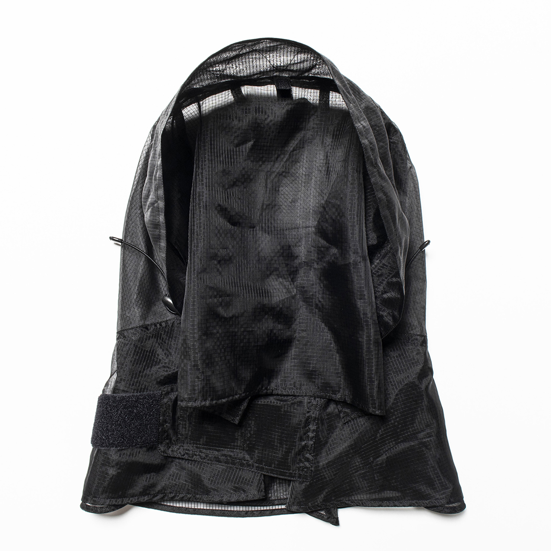 Rip Stop Mesh “Bugs Off” Hoodie Off Black