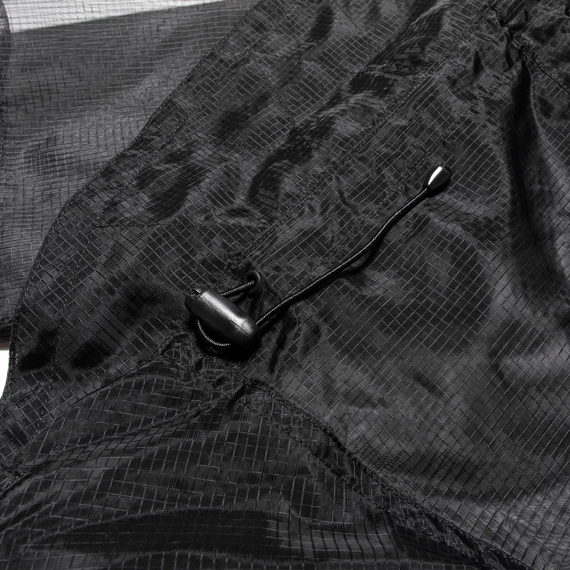 Rip Stop Mesh “Bugs Off” Hoodie Off Black