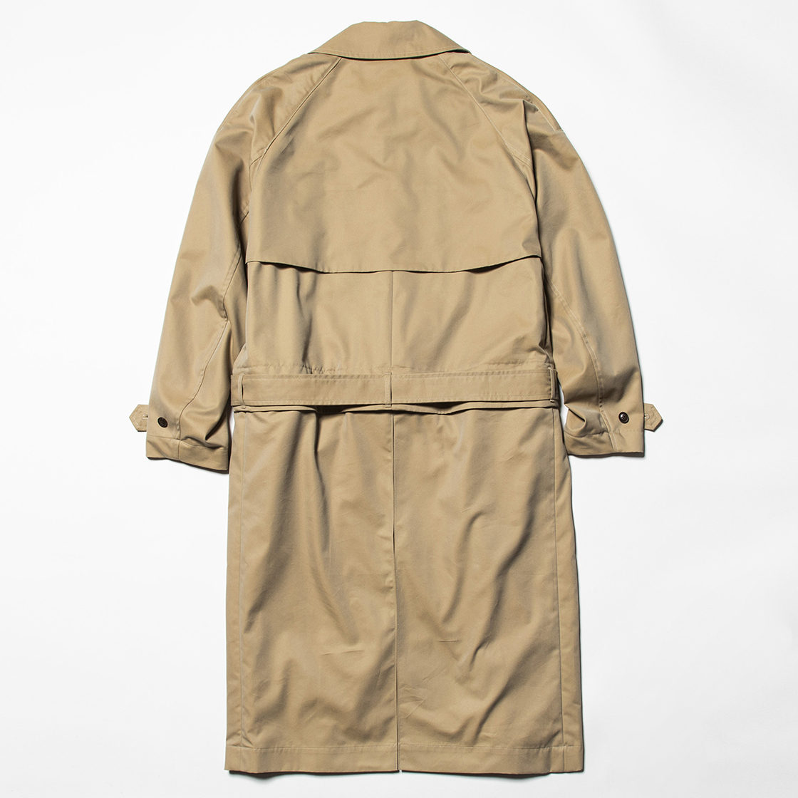 Iridescent Split Over Coat Beige