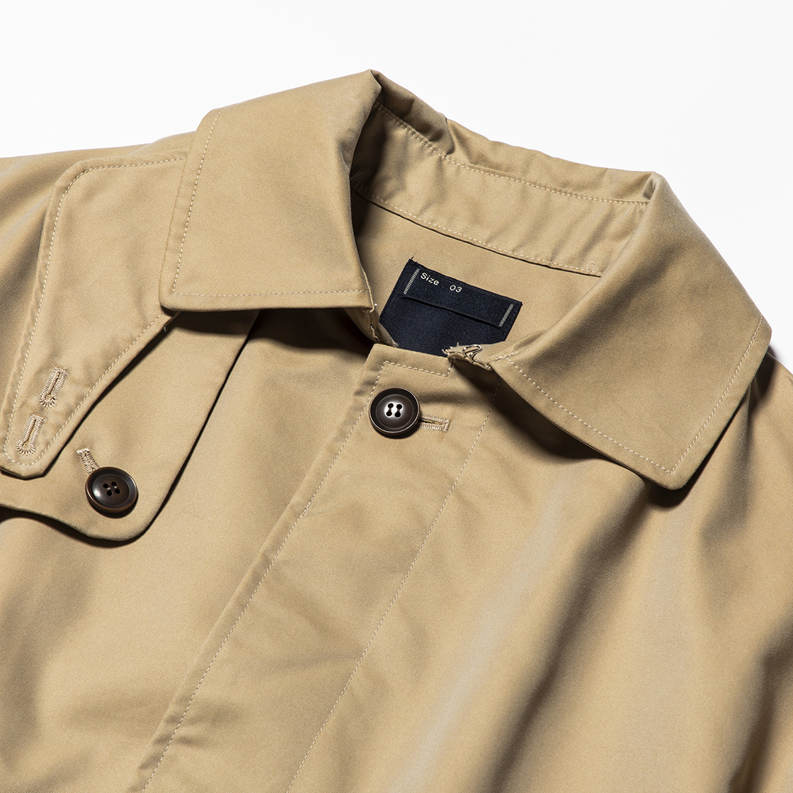 Iridescent Split Over Coat Beige