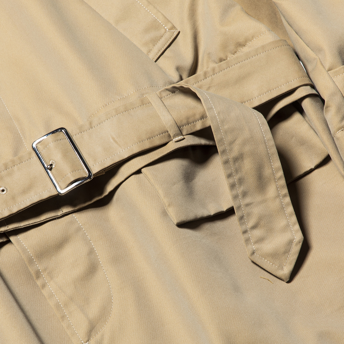 Iridescent Split Over Coat Beige