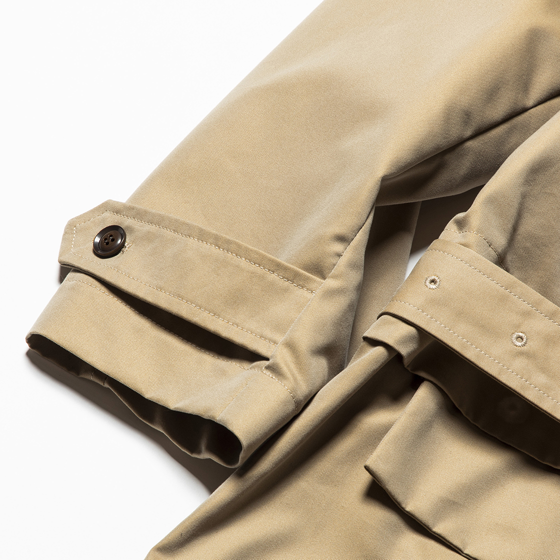 Iridescent Split Over Coat Beige