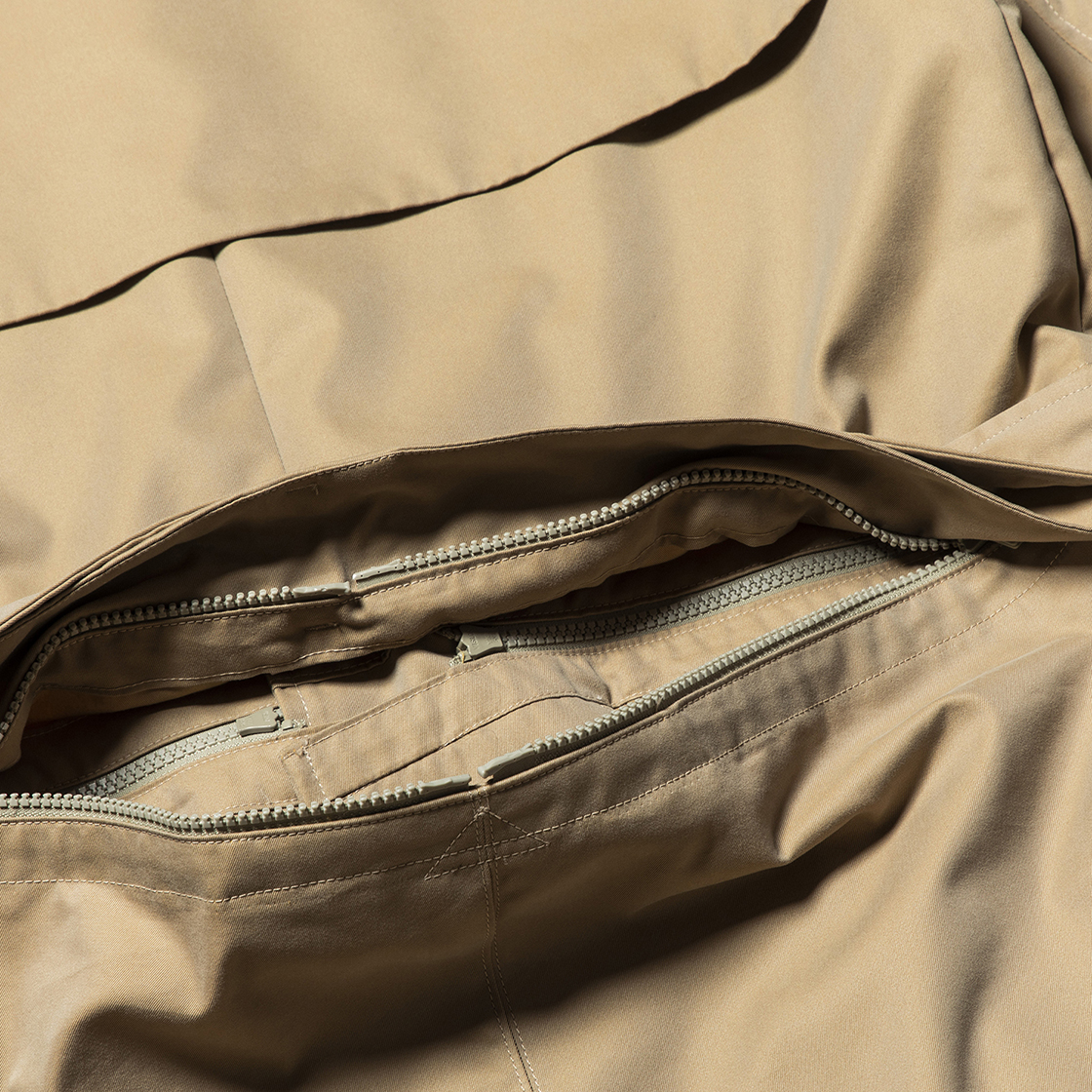 Iridescent Split Over Coat Beige