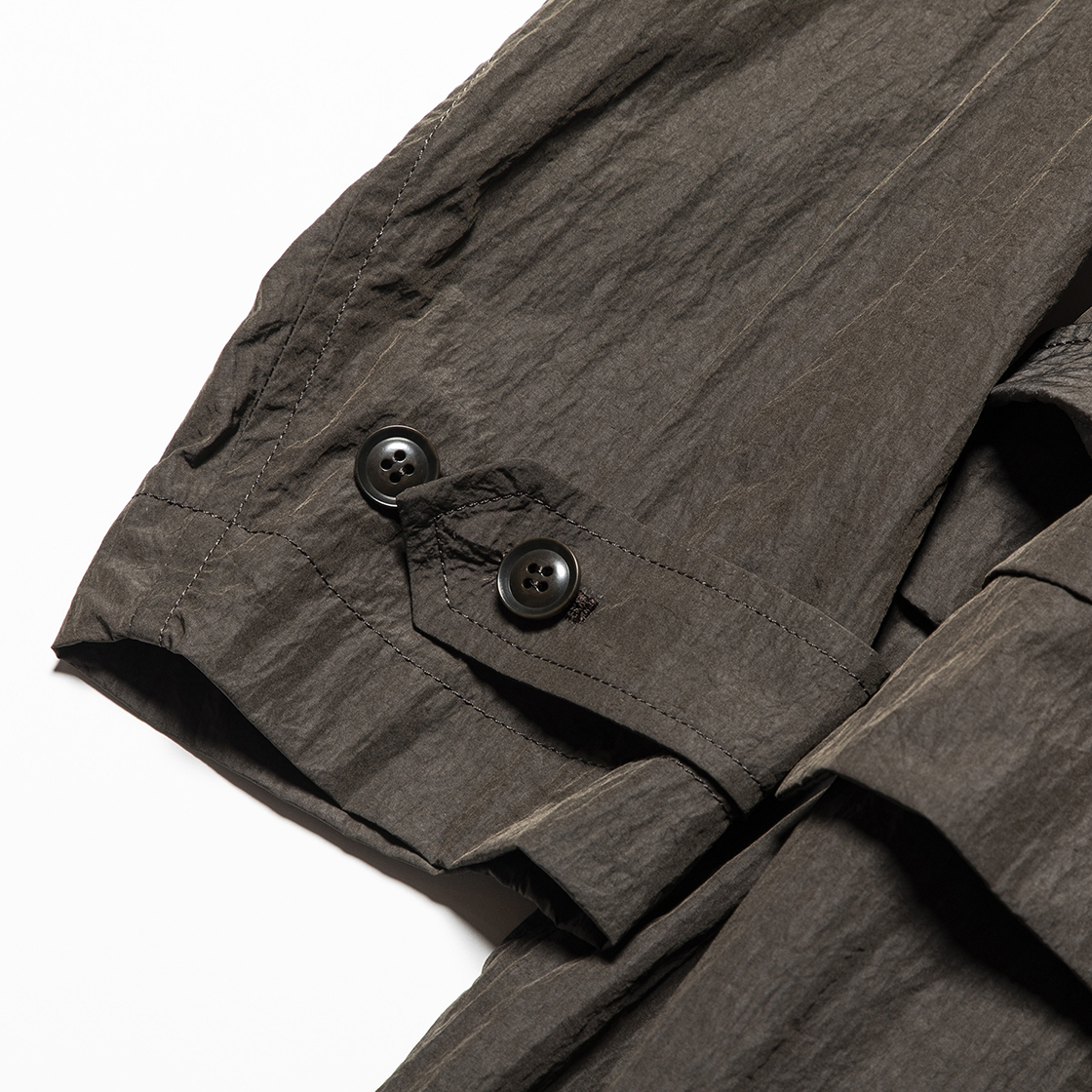 Nylon Split Over Coat Charcoal