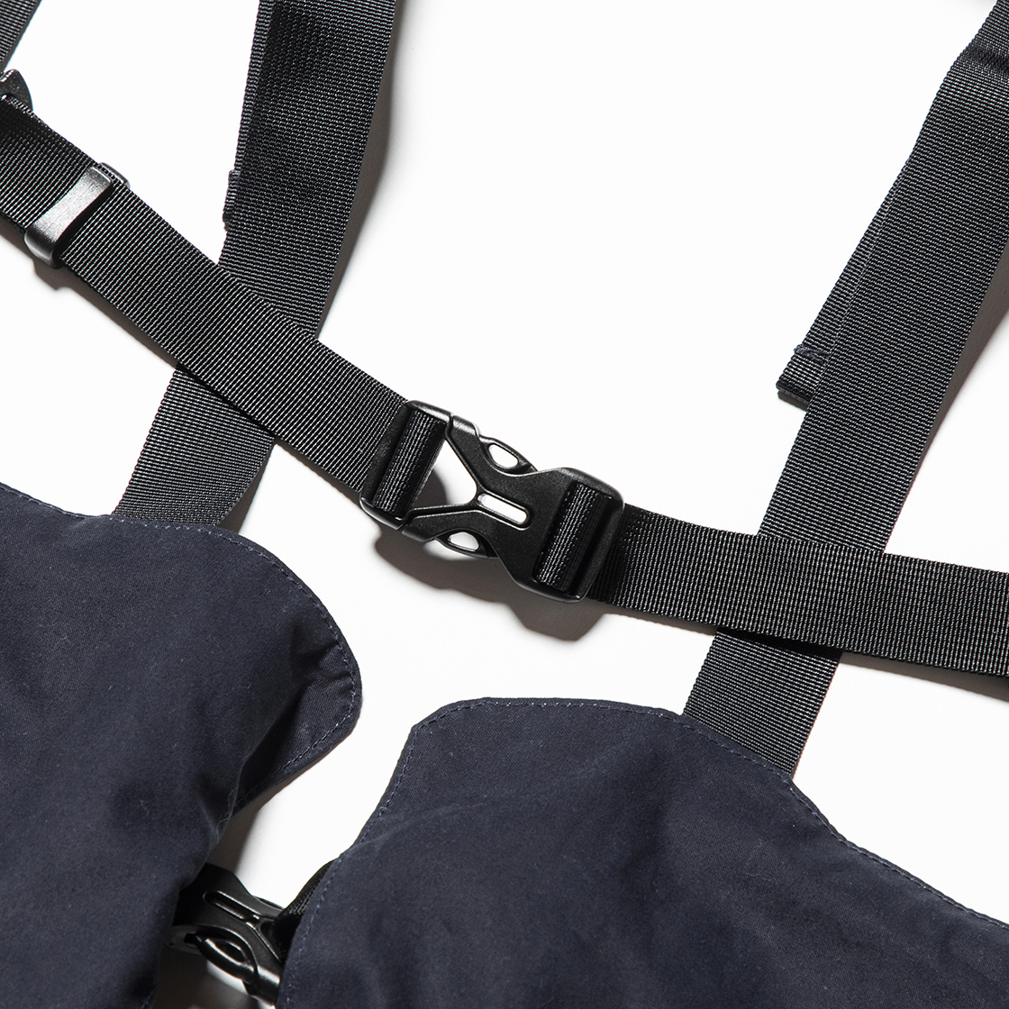 Split Luggage Vest Navy