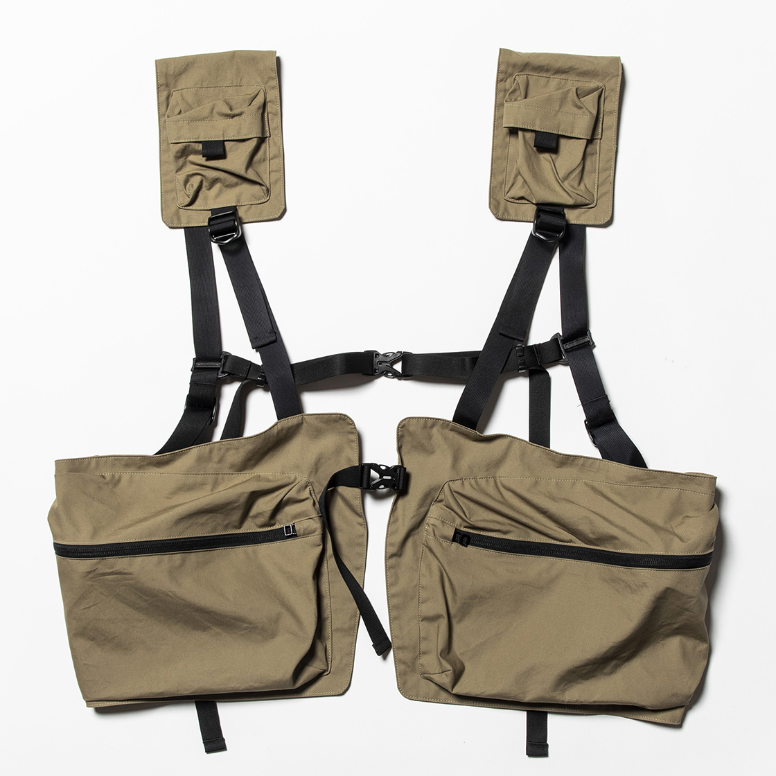Split Luggage Vest Beige