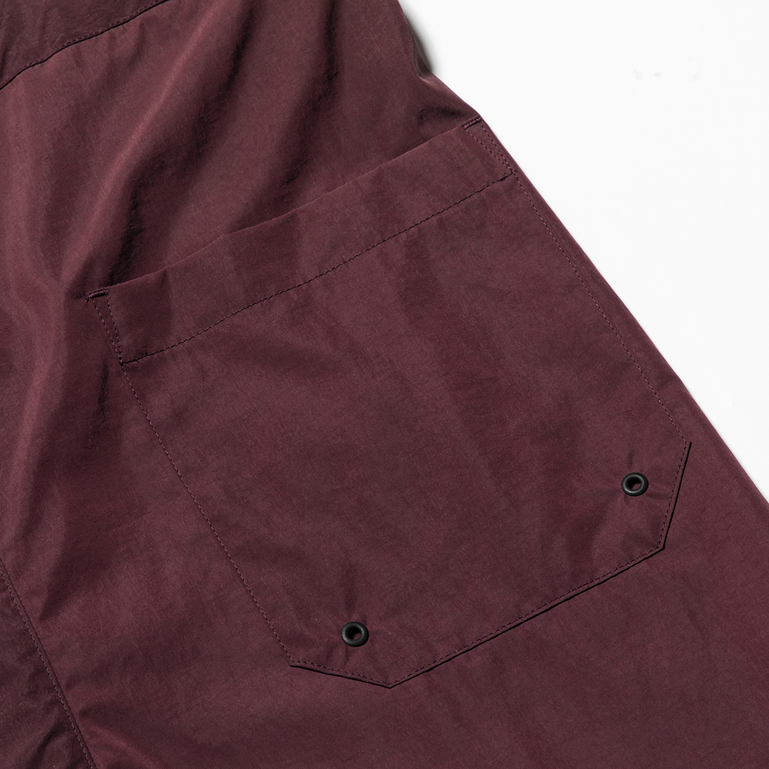 Nylon Wrap Board Shorts Bordeaux