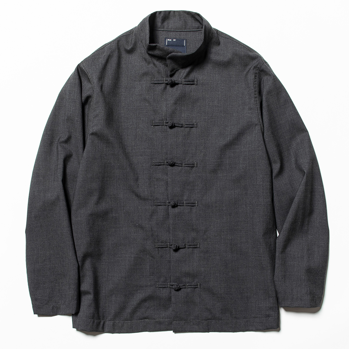 Wool Mao-Collar SH Charcoal