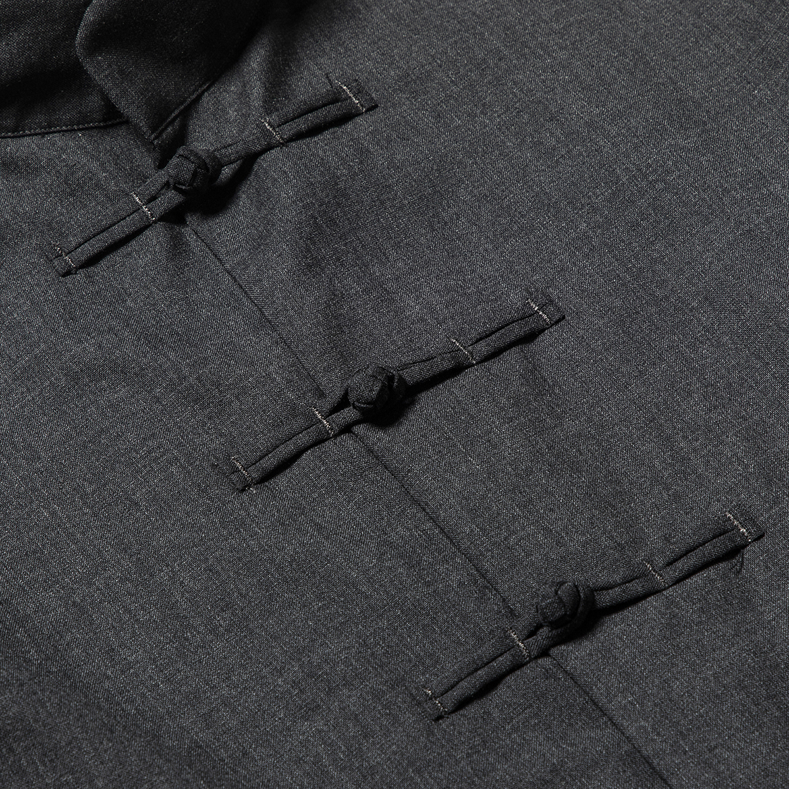 Wool Mao-Collar SH Charcoal