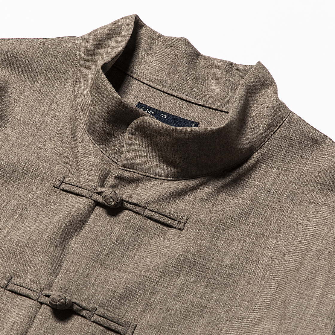 Wool Mao-Collar SH Brown