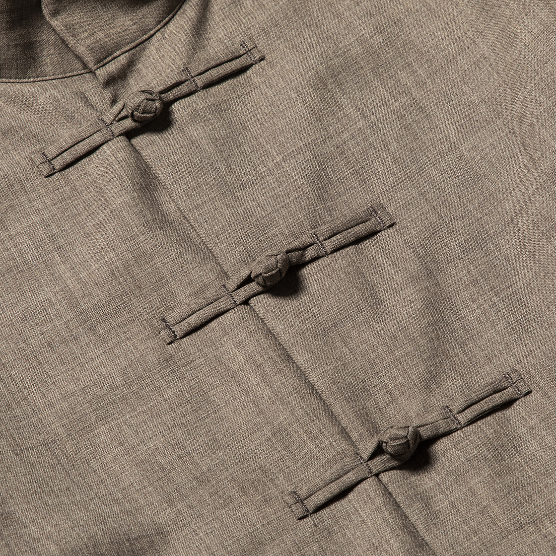 Wool Mao-Collar SH Brown