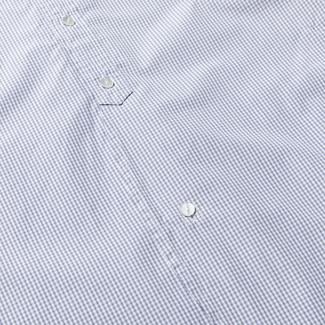 Imperial Poplin SH Navy Check