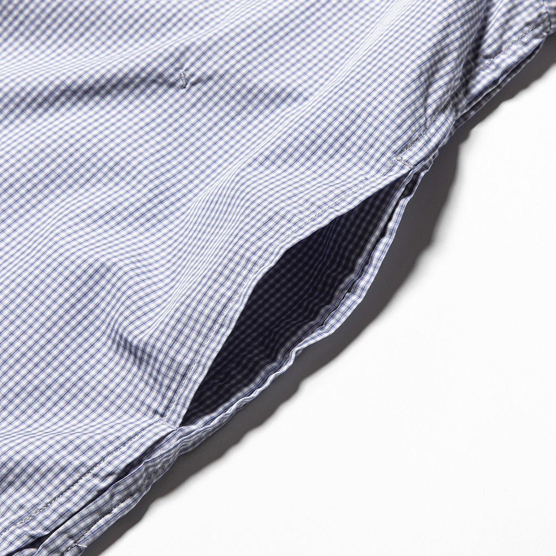 Imperial Poplin SH Navy Check