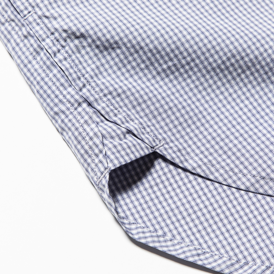 Imperial Poplin SH Navy Check