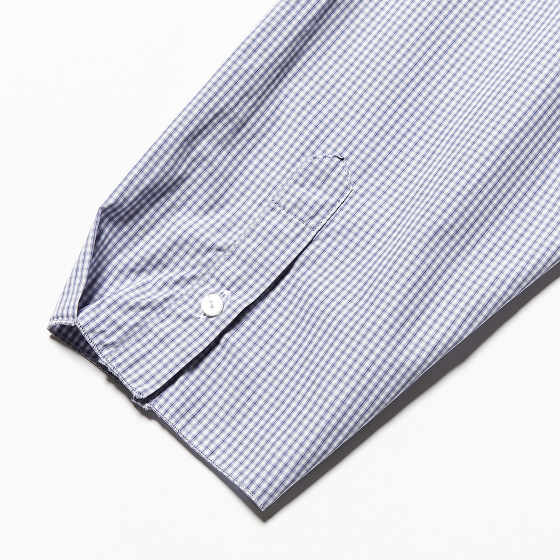 Imperial Poplin SH Navy Check