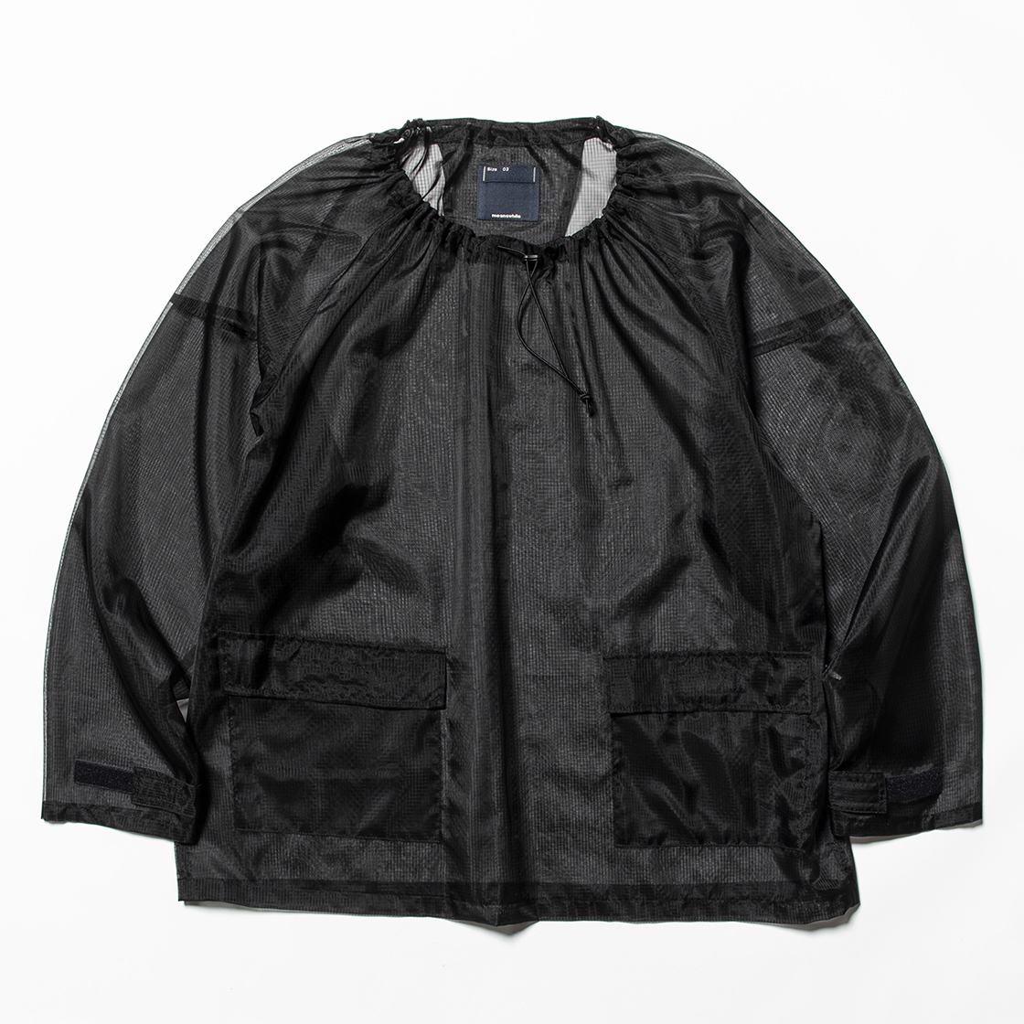 Rip Stop Mesh Pullover Off Black
