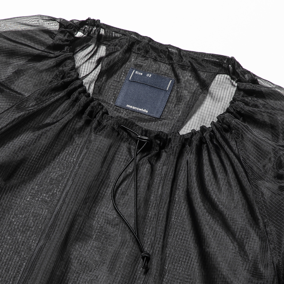 Rip Stop Mesh Pullover Off Black