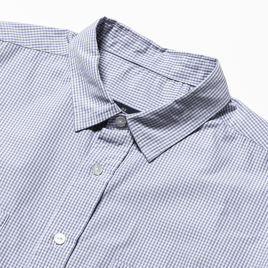 Imperial Poplin S/S Navy Check