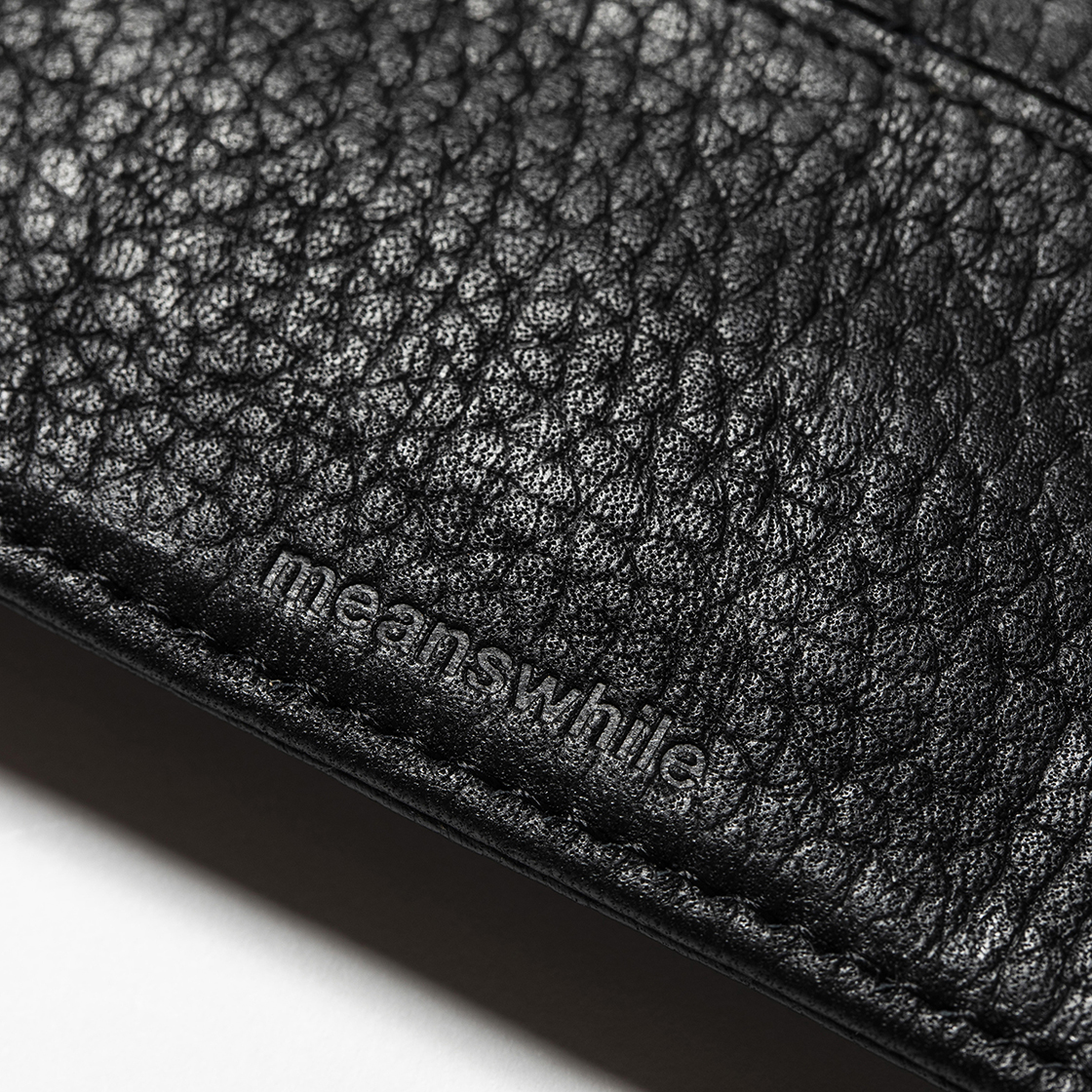 Leather Money Clip Off Black