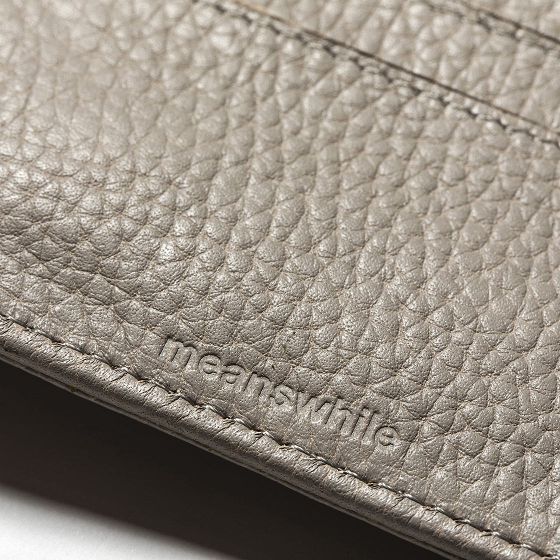 Leather Money Clip Light Grey