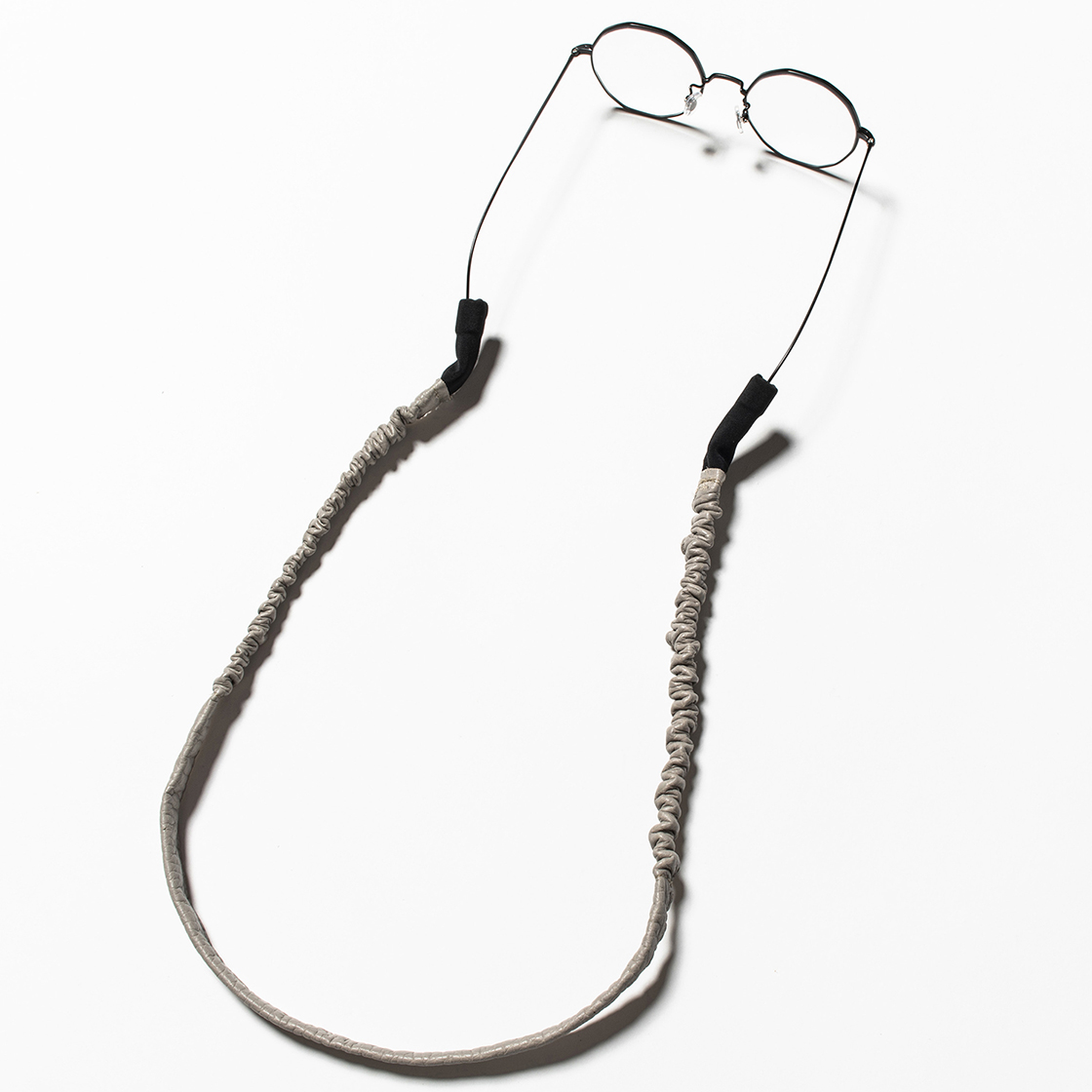 Bungee Leather Glass Cord Light Grey