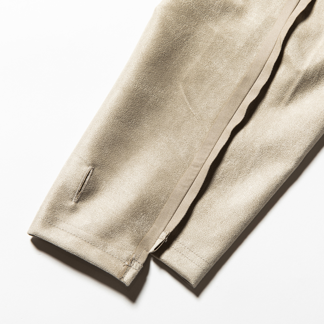 Suede Split Sleeve Turtleneck Grey