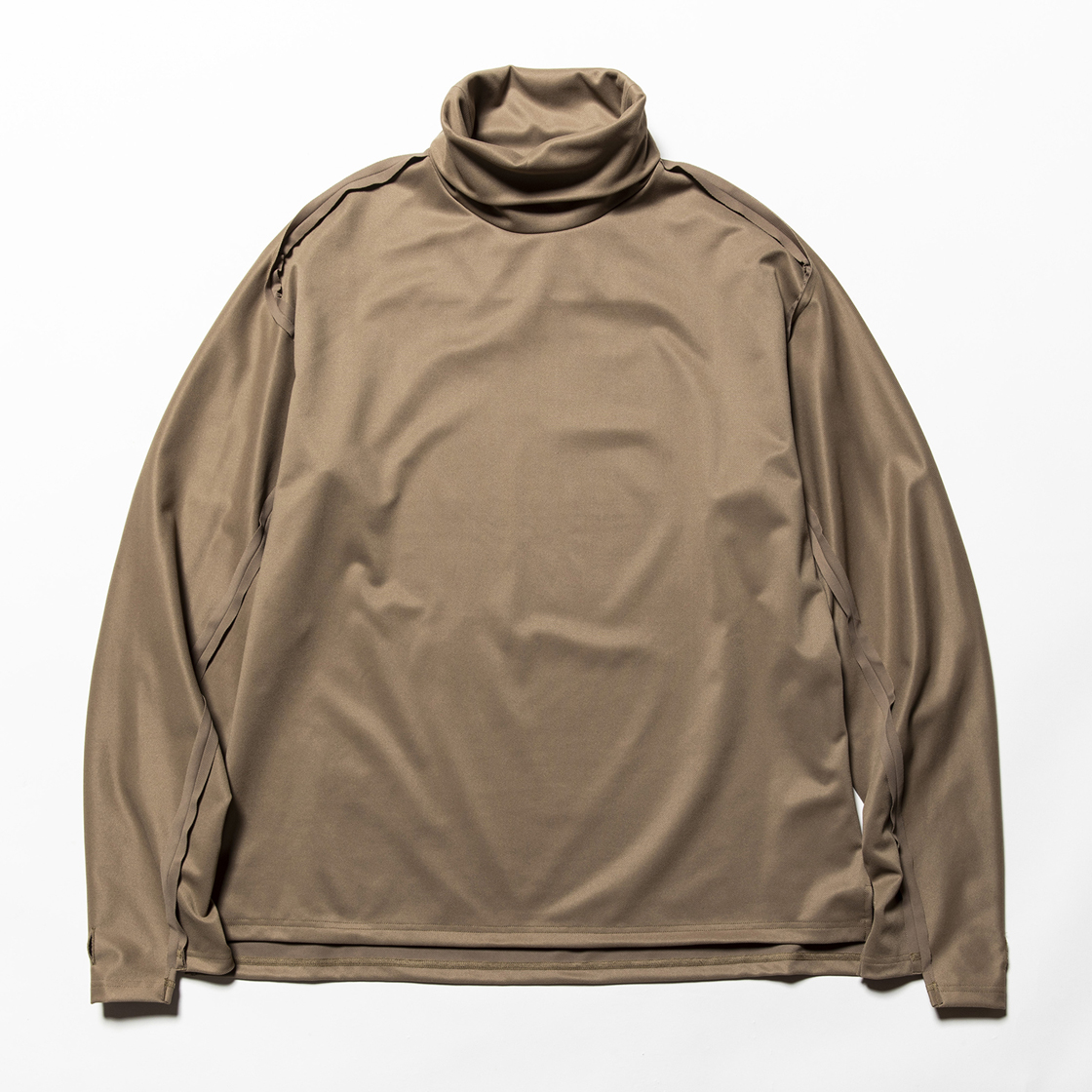 Twill Knit Turtleneck Beige