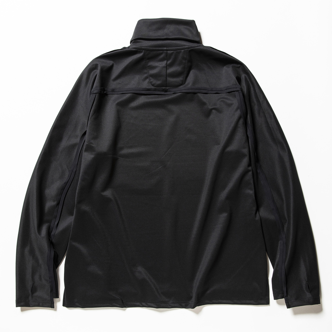Twill Knit Turtleneck Off Black