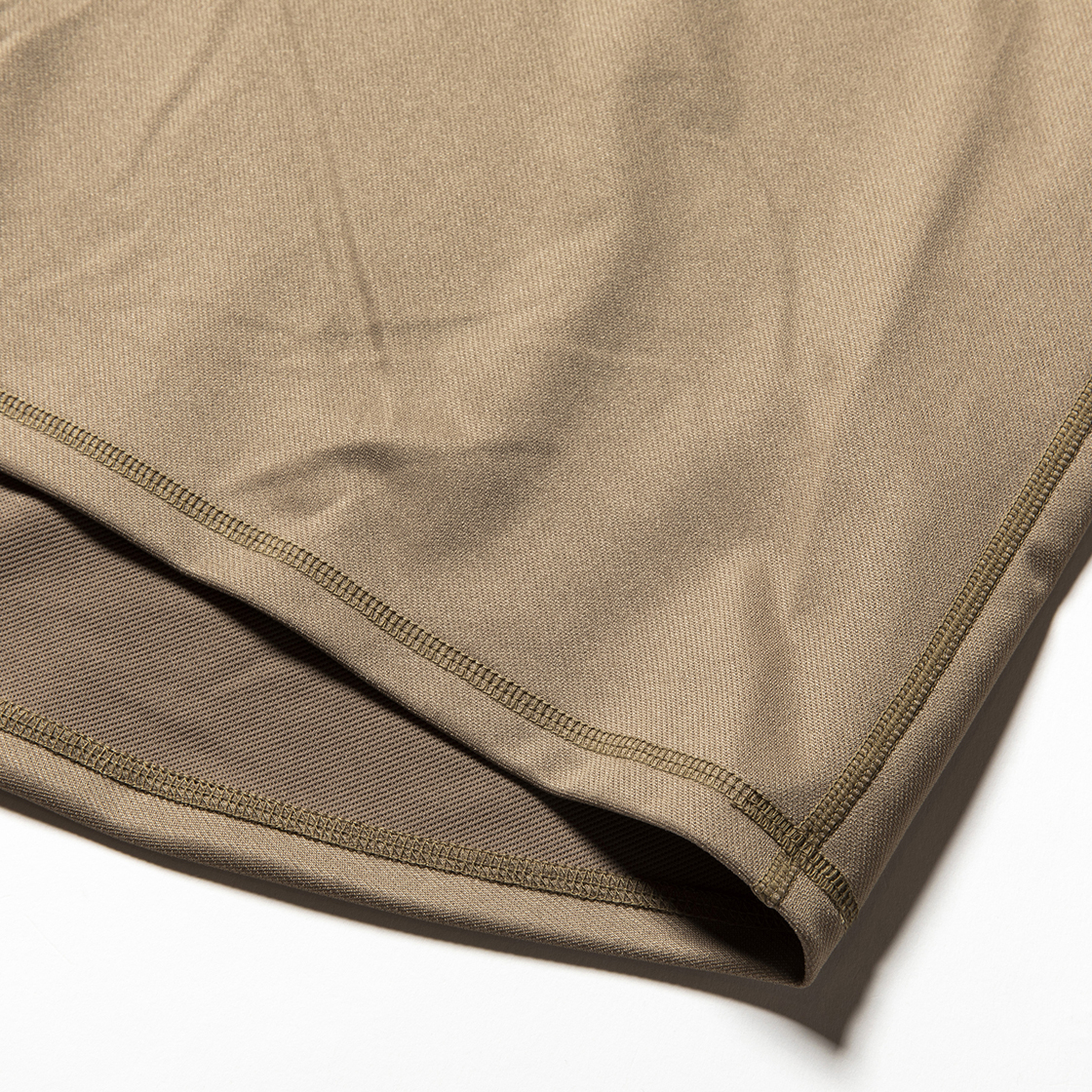 Twill Knit Half Zip Beige