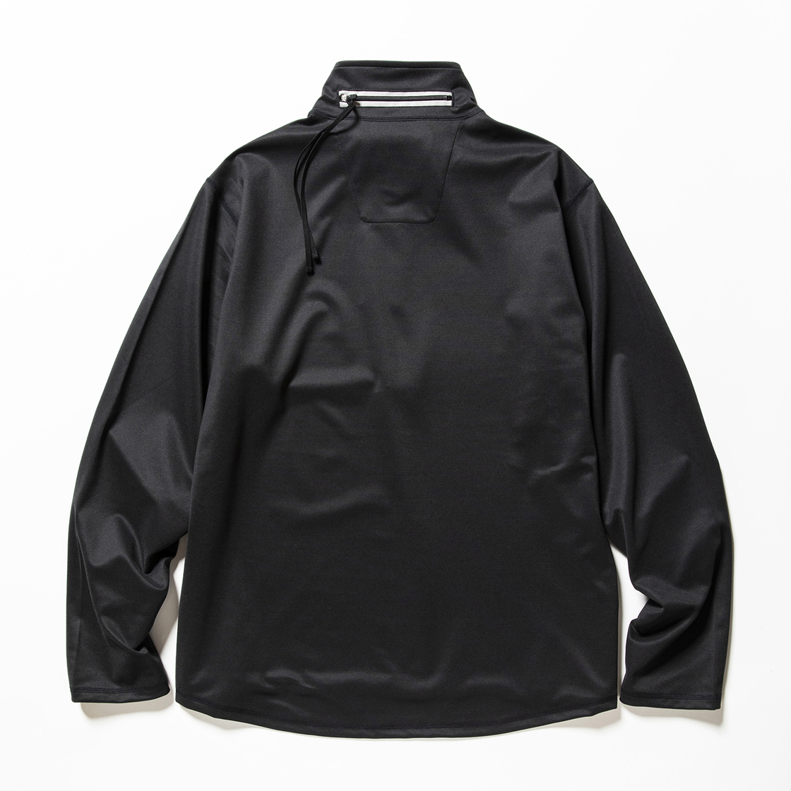 Twill Knit Half Zip Off Black