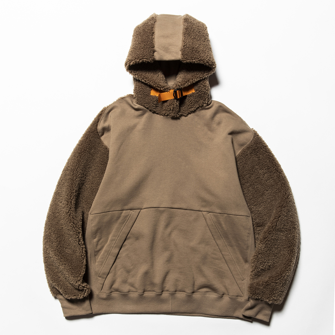 Pile Function Hoodie Beige