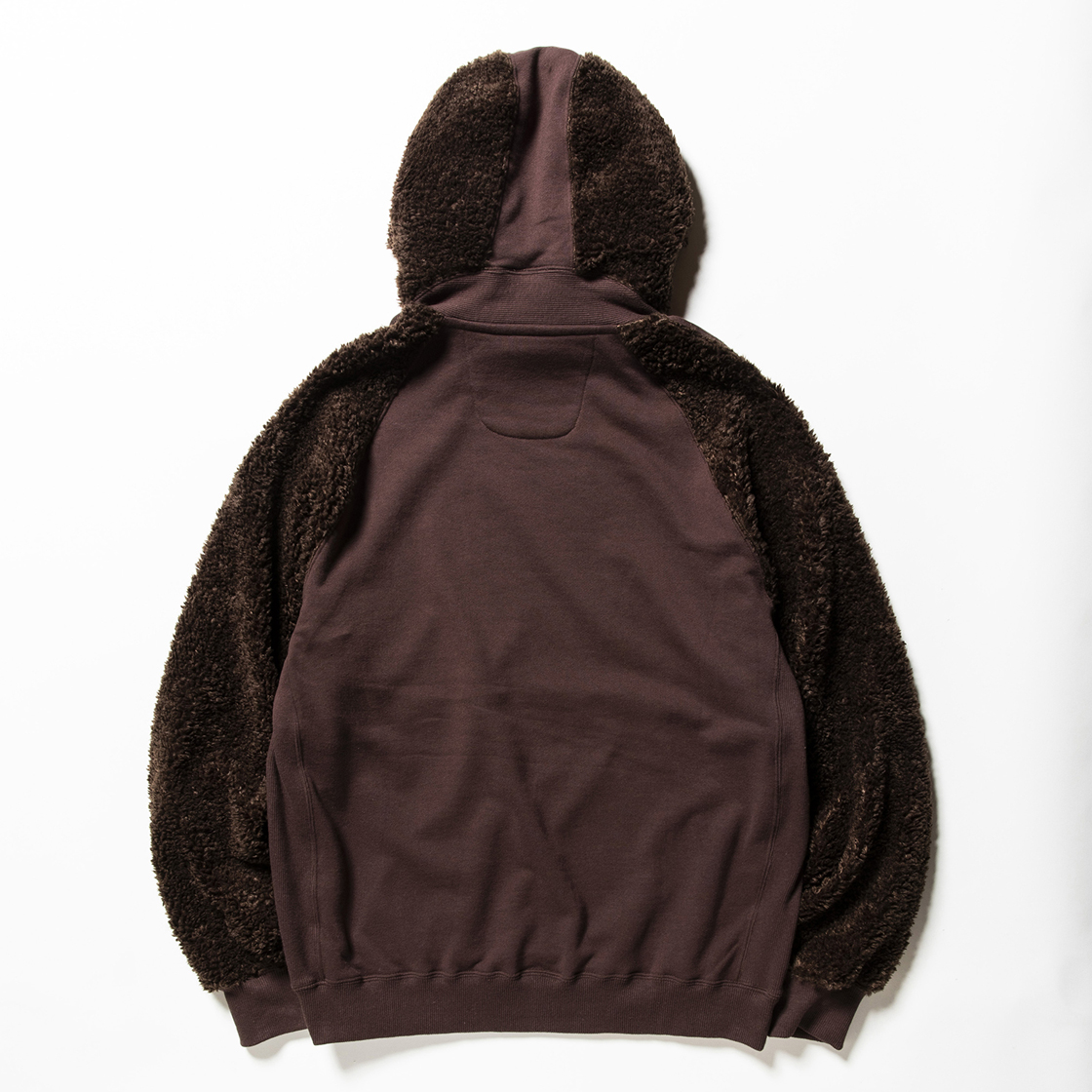 Pile Function Hoodie Brown