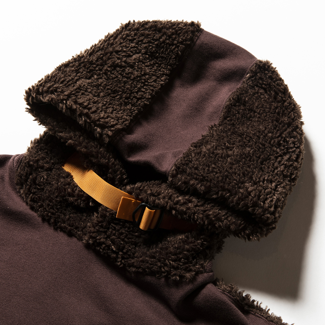 Pile Function Hoodie Brown