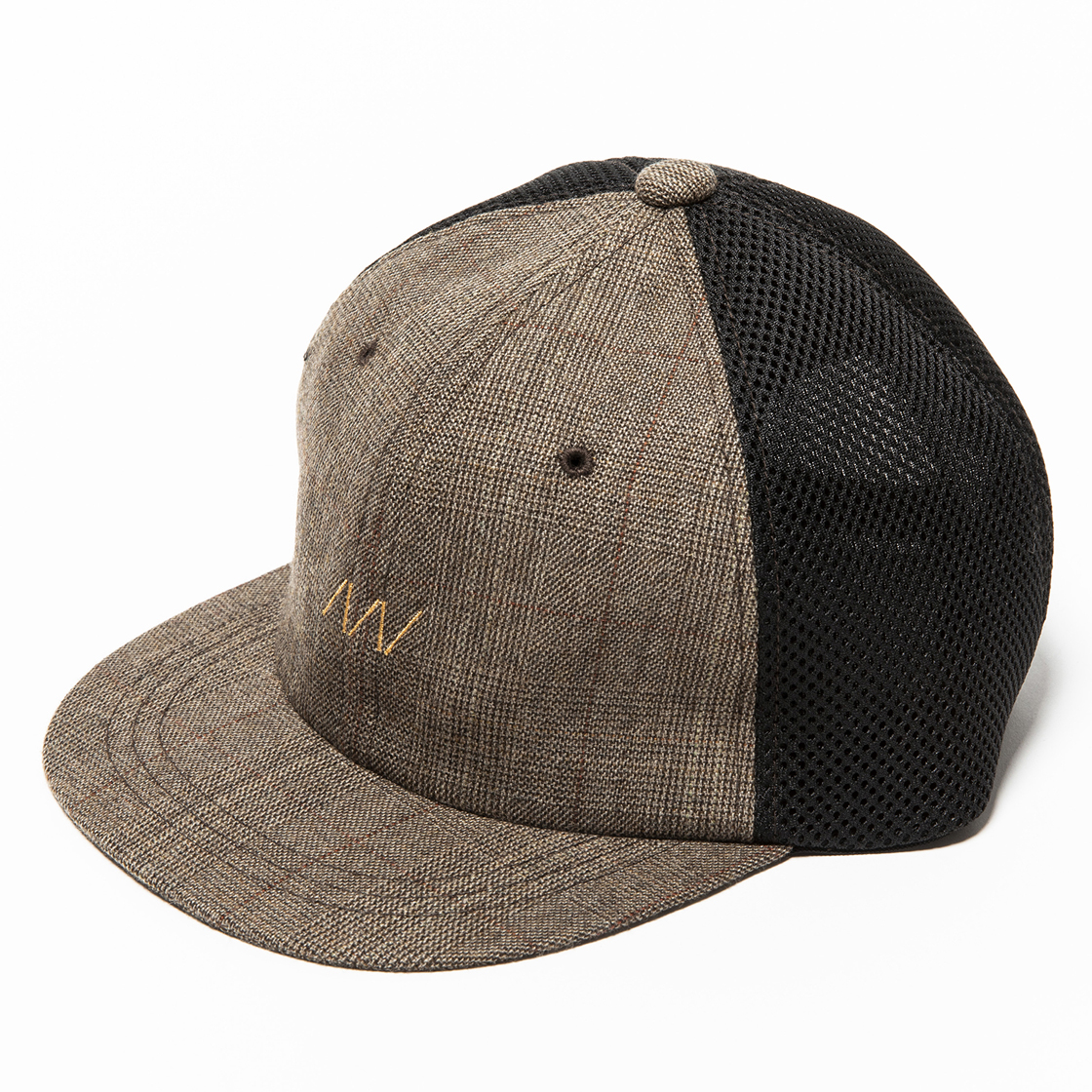 Glen Check Mesh Cap Beige